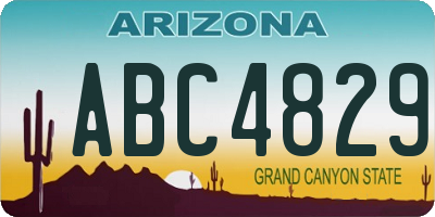 AZ license plate ABC4829