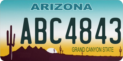 AZ license plate ABC4843