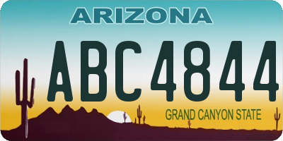 AZ license plate ABC4844