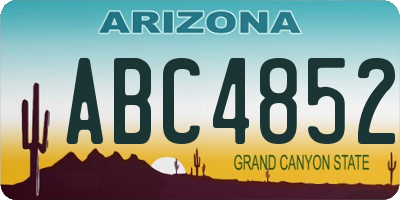 AZ license plate ABC4852