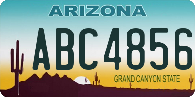 AZ license plate ABC4856
