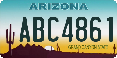 AZ license plate ABC4861
