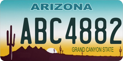 AZ license plate ABC4882