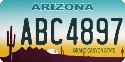 AZ license plate ABC4897