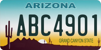 AZ license plate ABC4901