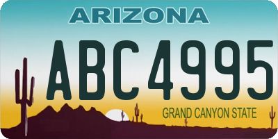 AZ license plate ABC4995