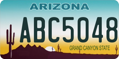 AZ license plate ABC5048