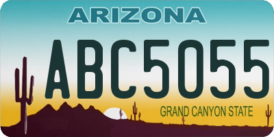 AZ license plate ABC5055