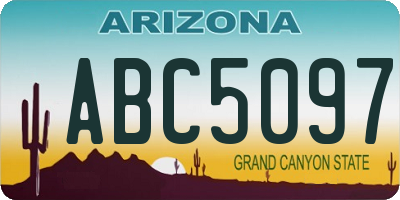 AZ license plate ABC5097