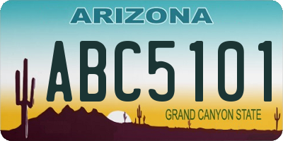 AZ license plate ABC5101