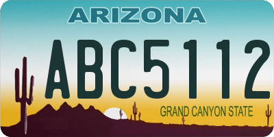 AZ license plate ABC5112