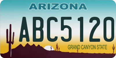 AZ license plate ABC5120