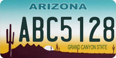 AZ license plate ABC5128