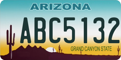 AZ license plate ABC5132