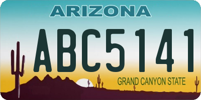 AZ license plate ABC5141