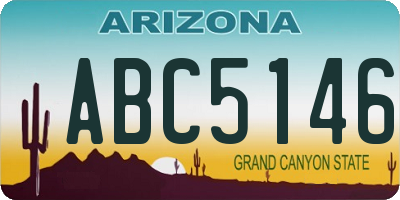 AZ license plate ABC5146