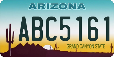AZ license plate ABC5161