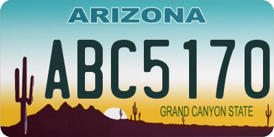 AZ license plate ABC5170