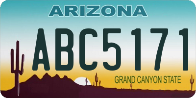 AZ license plate ABC5171