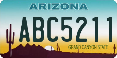 AZ license plate ABC5211