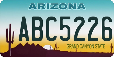 AZ license plate ABC5226