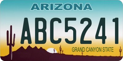AZ license plate ABC5241
