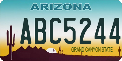 AZ license plate ABC5244