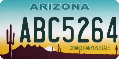 AZ license plate ABC5264