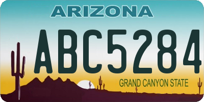 AZ license plate ABC5284