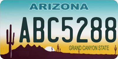 AZ license plate ABC5288