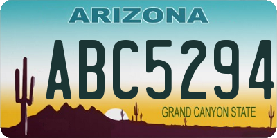 AZ license plate ABC5294