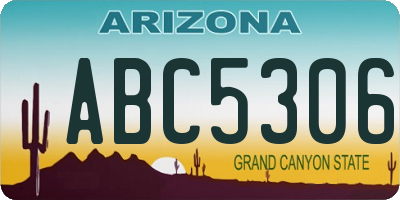 AZ license plate ABC5306