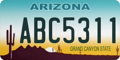 AZ license plate ABC5311