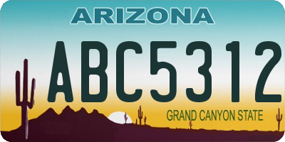 AZ license plate ABC5312