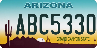 AZ license plate ABC5330