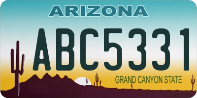 AZ license plate ABC5331