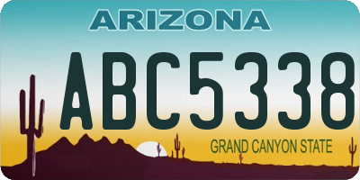 AZ license plate ABC5338