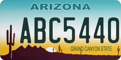 AZ license plate ABC5440