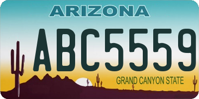 AZ license plate ABC5559