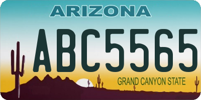 AZ license plate ABC5565
