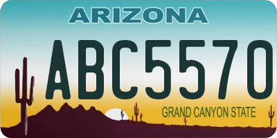 AZ license plate ABC5570