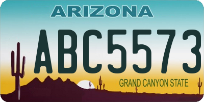 AZ license plate ABC5573