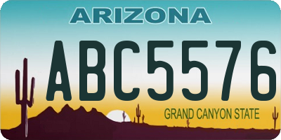 AZ license plate ABC5576