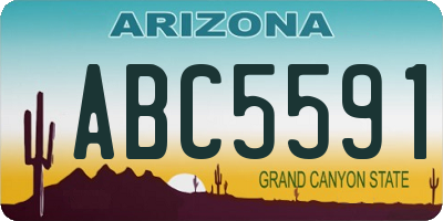 AZ license plate ABC5591