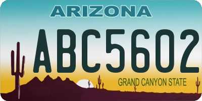 AZ license plate ABC5602