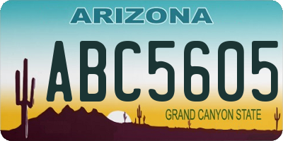 AZ license plate ABC5605