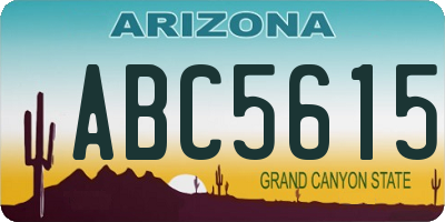AZ license plate ABC5615