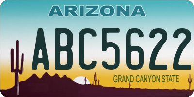 AZ license plate ABC5622