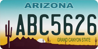 AZ license plate ABC5626