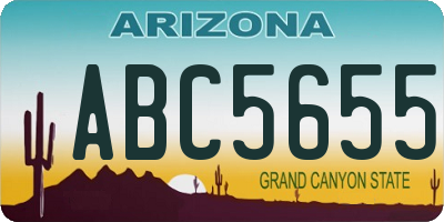 AZ license plate ABC5655